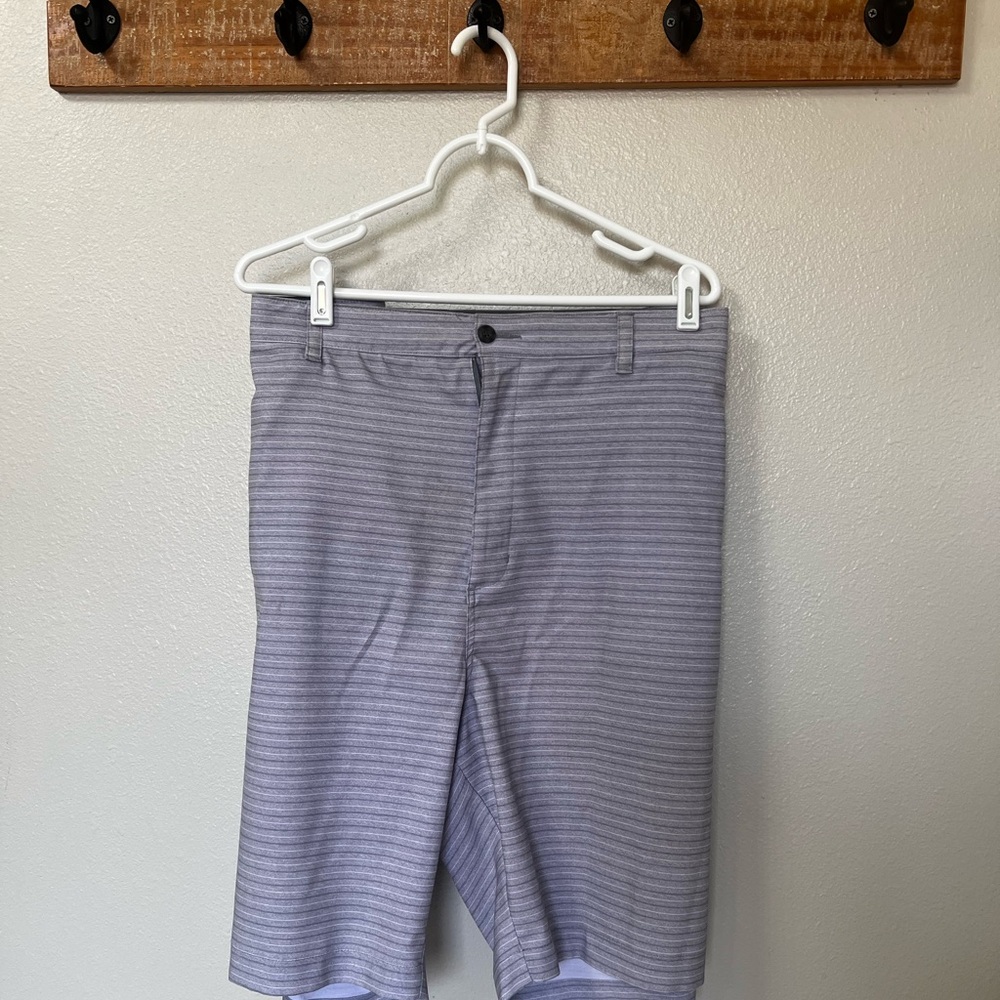 Hogan Gray Flat Front Shorts
